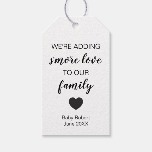 Nieuwe Baby Labels, S'more Love toevoegen aan onze Cadeaulabel (Voorkant)