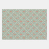 Nieuwe baby - Leaping in Mint en Peach Inpakpapier Vel (Voorkant)