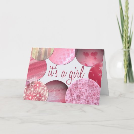 Nieuwe baby meisje! aankondiging (Voorkant)