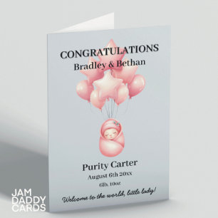 Nieuwe Baby Meisje Aanpasbare Kaart