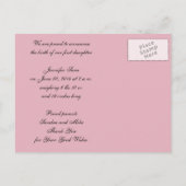 Nieuwe Baby Meisje Geboorteaankondiging Fotopost K Aankondigingskaart (Achterkant)