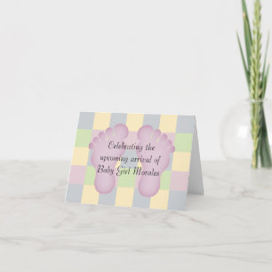 Nieuwe baby meisje gefeliciteerd kaart