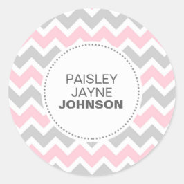 Nieuwe baby MEISJE NAAM aankondiging envelop zegel