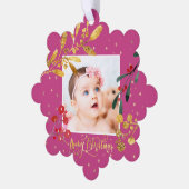 nieuwe baby meisje papier Ornament Kaart (Links)