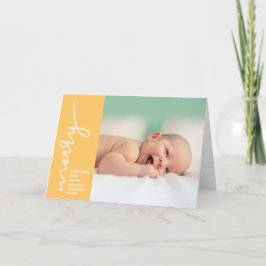 Nieuwe Baby Merry Christmas Script Feestdagen Kaart