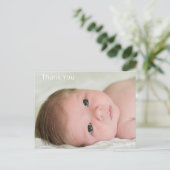 Nieuwe Baby Modern Foto Dank u Briefkaart (Staand voorkant)