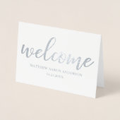 Nieuwe baby moderne aankondiging zilver (Voorkant)