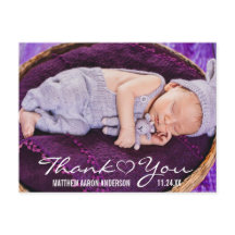 Nieuwe baby moderne foto dank je hart