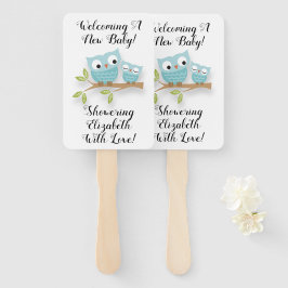 Nieuwe Baby Nieuwe Moeder Baby shower Leuke Uilen Handwaaier