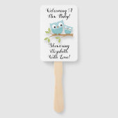 Nieuwe Baby Nieuwe Moeder Baby shower Leuke Uilen Handwaaier (Achterkant)