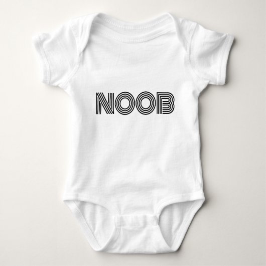 Nieuwe baby - NOOB baby's typografie Humor Romper (Voorkant)