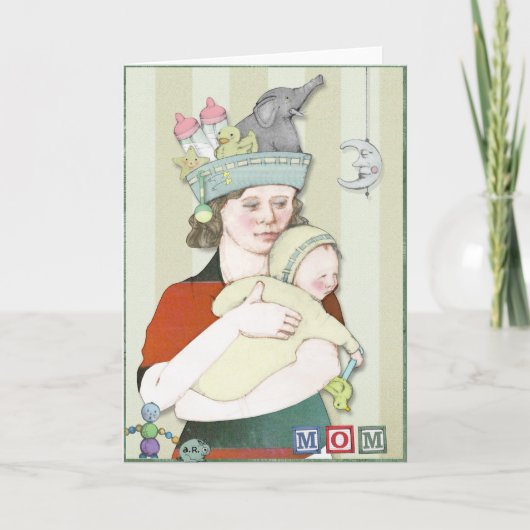 Nieuwe baby of Moederdag Kaart (Voorkant)