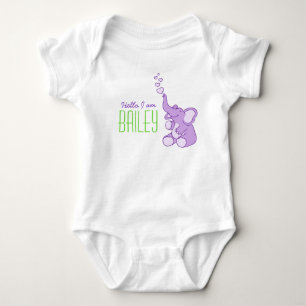 Nieuwe baby olifant welkom baby naam shirt