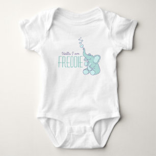 Nieuwe baby olifant welkom jongens naam shirt