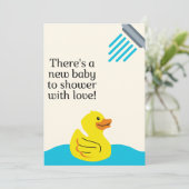 Nieuwe Baby om te douchen met liefde - Blauw water Kaart (Staand voorkant)
