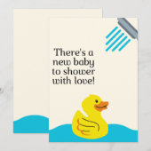 Nieuwe Baby om te douchen met liefde - Blauw water Kaart (Voorkant / Achterkant)