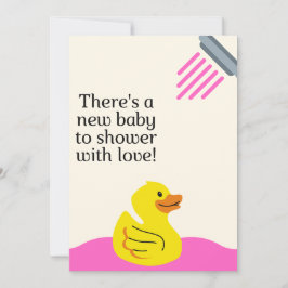 Nieuwe Baby om te douchen met liefde - Roze water Kaart