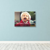 Nieuwe baby Onze eerste Kerstmis als grootouders Canvas Afdruk (Insitu (Houten vloer))