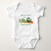 Nieuwe Baby Organic Only Groenten Design Romper (Voorkant)