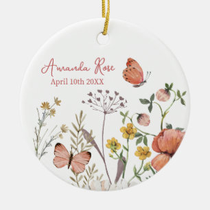 Nieuwe Baby Ornament Verjaardag Wildflower