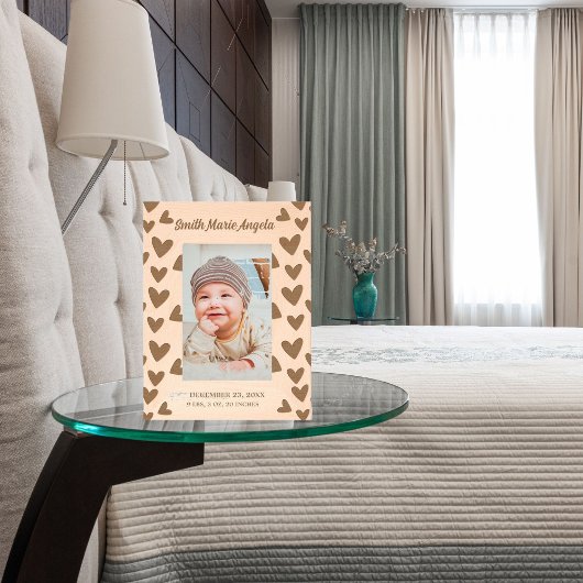 Nieuwe Baby Pasgeboren Gift Stats Gegraveerde Lijstjes