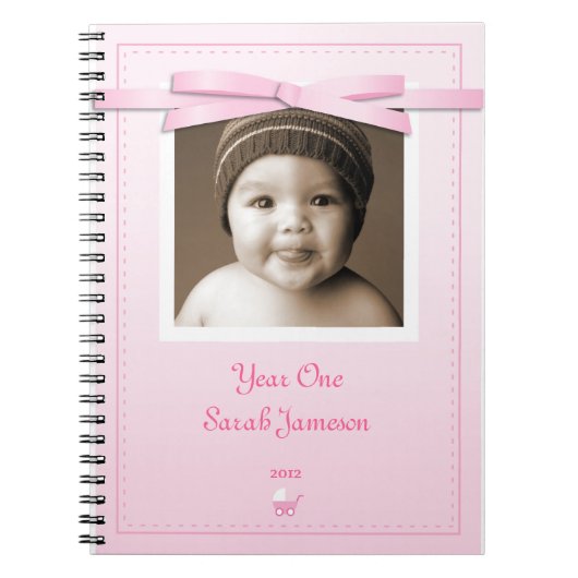 Nieuwe baby Pink Ribbon Notitieboek (Voorkant)