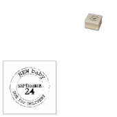 Nieuwe baby post verzenddatum rubber stempel (Gestempeld)