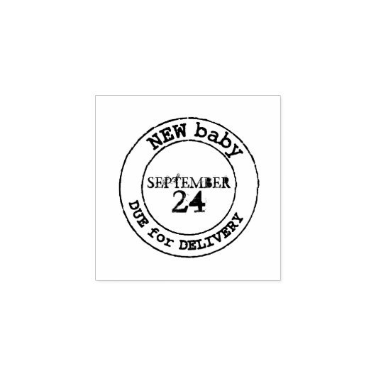 Nieuwe baby post verzenddatum rubber stempel (Afrduk)