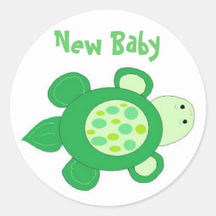 Nieuwe baby ronde sticker