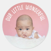 Nieuwe baby ronde sticker (Voorkant)