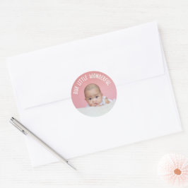 Nieuwe baby ronde sticker