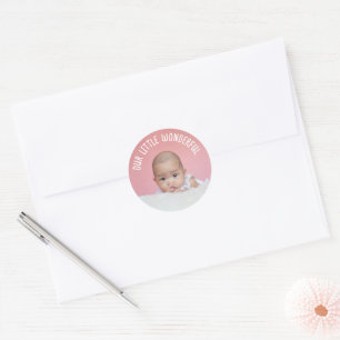 Nieuwe baby ronde sticker