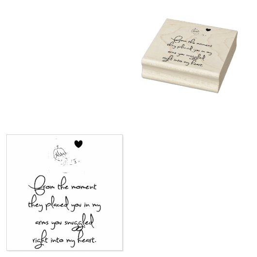 Nieuwe baby rubberstempel (Gestempeld)