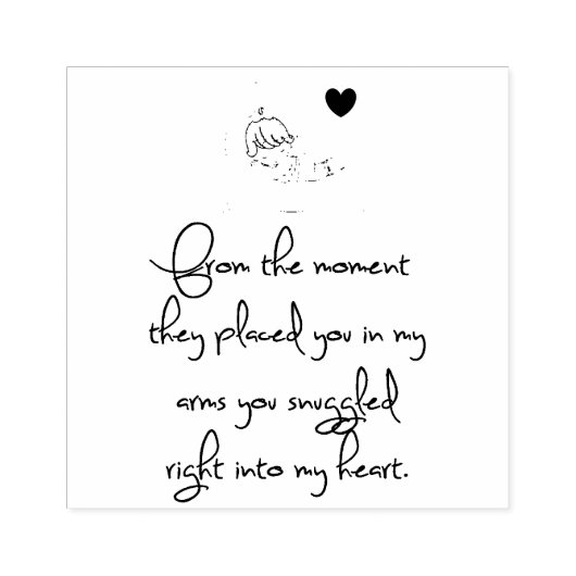 Nieuwe baby rubberstempel (Afrduk)