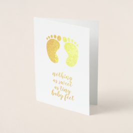 nieuwe baby schattig citaat Gold Folie Kaarten