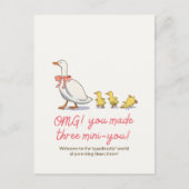 Nieuwe baby Schattige geel eend Gefeliciteerd Briefkaart (Voorkant)