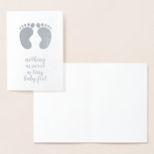 nieuwe baby schattige quote Silver Folie Kaarten (Display)