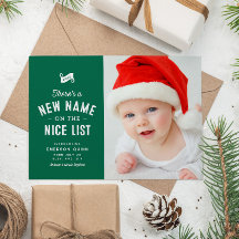 Nieuwe baby schattige twee foto groene kerst