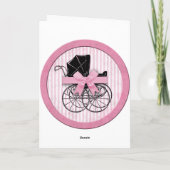 Nieuwe Baby Shabby Chic  Roze Kaart (Achterkant)