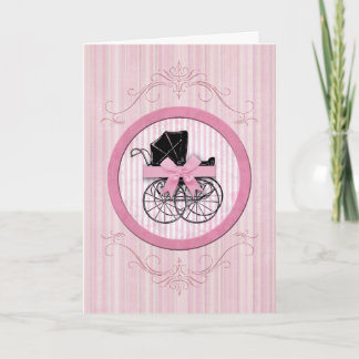 Nieuwe Baby Shabby Chic  Roze Kaart