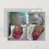 NIEUWE BABY SHOWER KAART (Voorkant / Achterkant)