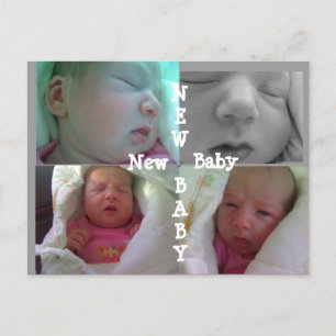 NIEUWE BABY SHOWER-KAART UITNODIGING BRIEFKAART