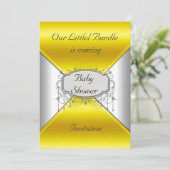 NIEUWE Baby Shower Party Gold Silver Invitation Kaart (Staand voorkant)