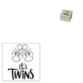 Nieuwe baby shower tweeling rubberstempel (Gestempeld)