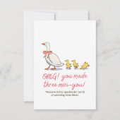 Nieuwe Baby Speelse Ducky Pun Gefeliciteerd Kaart (Voorkant)