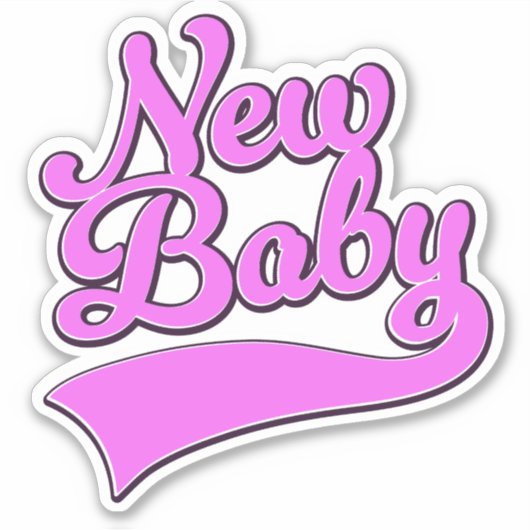 Nieuwe baby sticker (Voorkant)