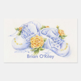 Nieuwe Baby Stickers Baby schoenen met gele rozen