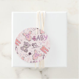 Nieuwe Baby Teddy Bears Bedankjes Labels