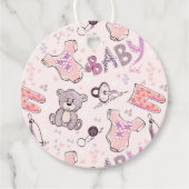 Nieuwe Baby Teddy Bears Bedankjes Labels (Voorkant)