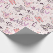 Nieuwe Baby Teddy Bears Cadeaupapier (Hoek)